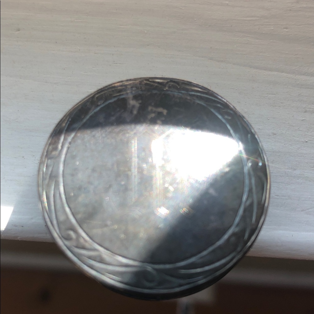 Sterling hinged trinket pill box 925
